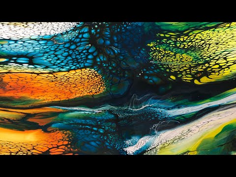 #201. Psychic collaboration with Jenn Neil!  Big drama on a 16x20. / SheleeArt/ Fluid Art