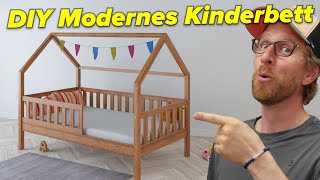 Modernes Kinderbett aus Holz selber bauen: SO GEHTS!