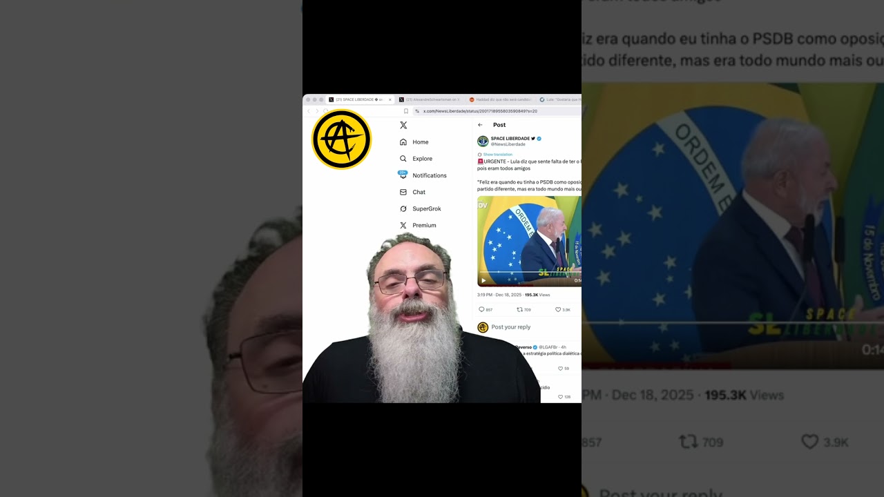 LULA diz que SENTE SAUDADES das ELEIÇÕES com o PSDB: EXATAMENTE por isso o PSDB NÃO EXISTE MAIS