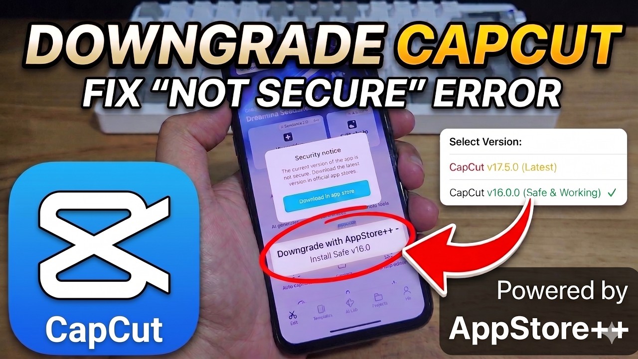 How to Fix CapCut "Version Not Secure" on Jailbreak/TrollStore