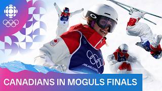Four Canadians in freestyle skiing women's moguls finals round 1 on Day 5 of Milano Cortina 2026