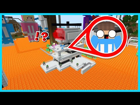 MIPAN & ZUZUZU KOTA NYA TENGGELAM LAVA KARENA TSUNAMI LAVA DI MINECRAFT! RUMAH NYA HANCUR SEMUA
