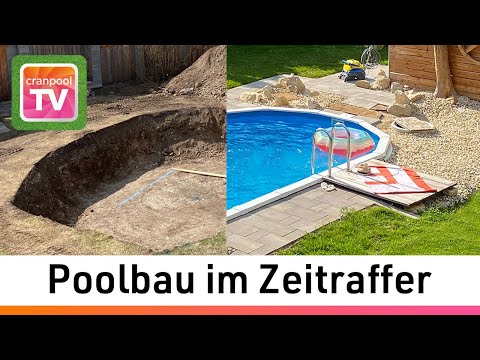 Wir bauen ein Stahlwandpool in 1 Minute! | Cranpool-TV