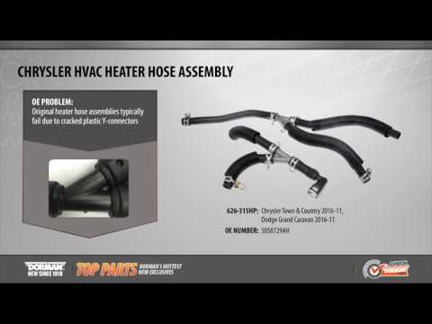 Highlighted Part: HVAC Heater Hose Assembly for Select Chrysler & Dodge Models