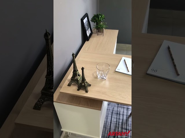 Mesa Escrivaninha Dubai 1 Porta Carvalho/Branco - Artany