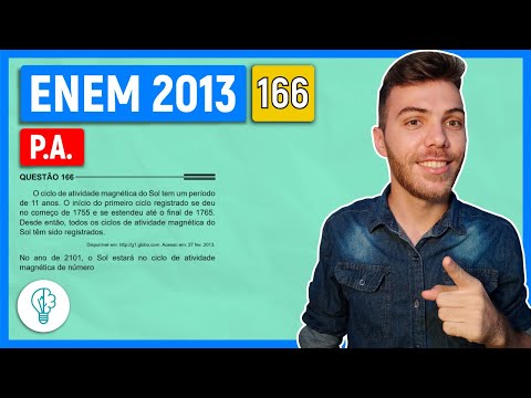 🛑166 Enem 2013 - P.A. - The Sun's magnetic activity cycle has a period of 11 years. The beginning of