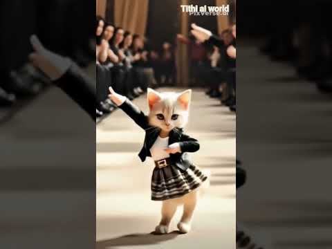 A viral cat dancing #catshorts #animatin #catsaivideo #catvideos #cute #viralvideo #viralshort