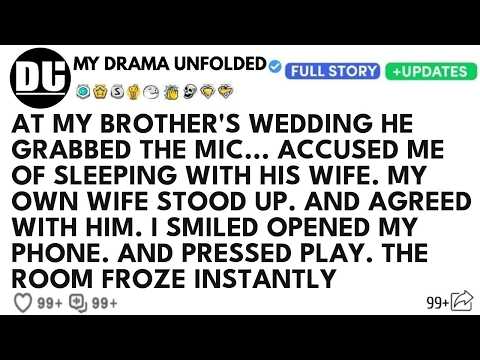 My Brother Grabbed The Mic At His Own Wedding And Accused Me — I Just Smiled And Pressed Play