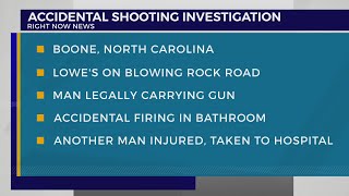 Man suffers accidental gun shot  wound while  in bathroom.