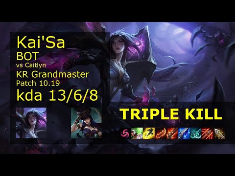 Kai'Sa ADC & Leona vs Caitlyn & Morgana - KR Grandmaster 13/6/8 Patch 10.19 // [롤] 카이사 vs 케이틀린