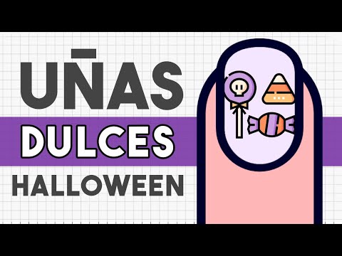 ¡CON MUCHOS COLORES! · UÑAS DULCES HALLOWEEN 🎃🍭