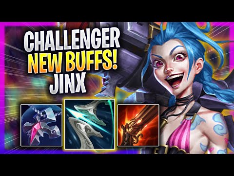KOREAN CHALLENER TRIES JINX WITH NEW BUFFS! - Korean Challenger Plays Jinx ADC vs Varus!
