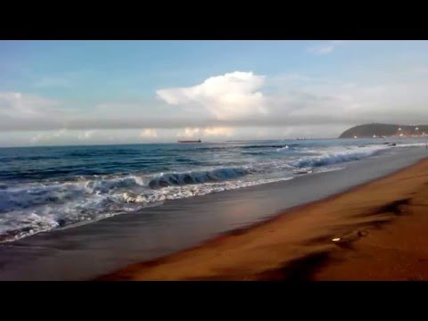 view of dolphin nose hill from rama krishna beach