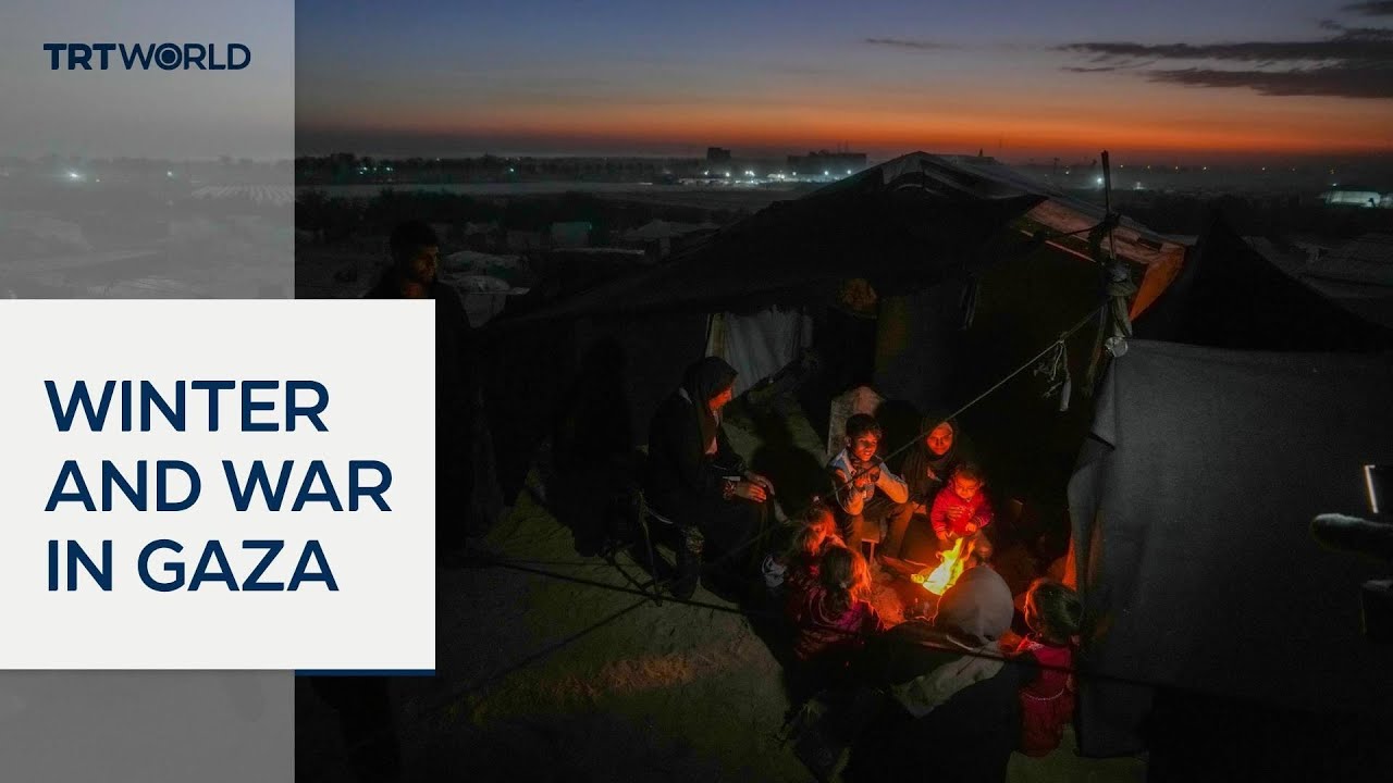 Displaced Palestinians suffer in harsh weather conditions