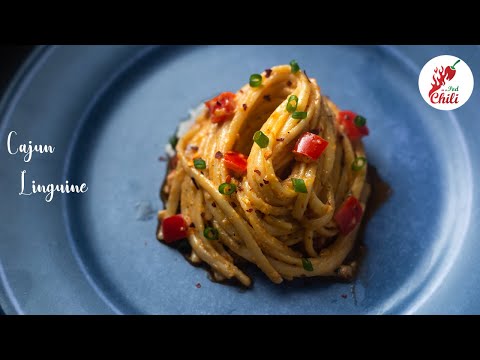 Creamy Cajun Linguine | How to make Cajun pasta recipe | ASMR Cooking