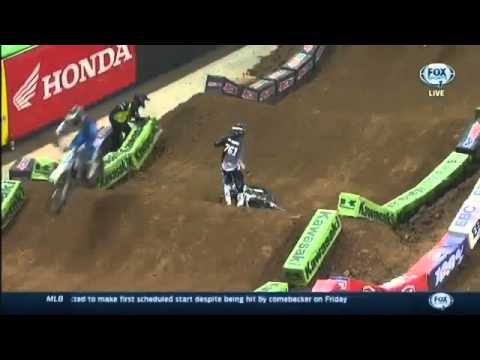 Cade Clason Crash AMA Supercross 2014 ST LOUIS