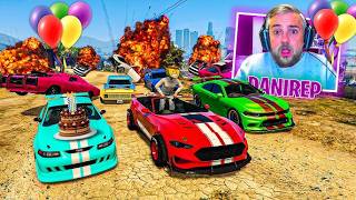 EL ÚLTIMO EXPLOTA CON COCHES ALEATORIOS! FELIZ CUMPLEAÑOS DANIREP! - GTA 5 ONLINE
