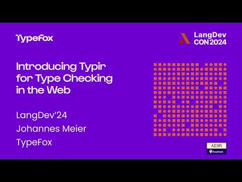 Introducing Typir for Type Checking in the Web - Johannes Meier