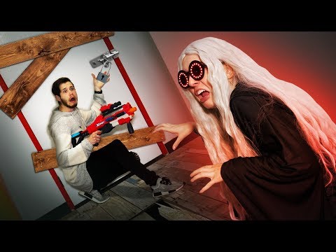 NERF Escape Granny's House Challenge!