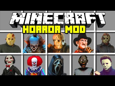 Minecraft HORROR MOD / FRIDAY THE 13TH, FREDDY KRUEGER, MICHAEL MYERS!! Minecraft Mods