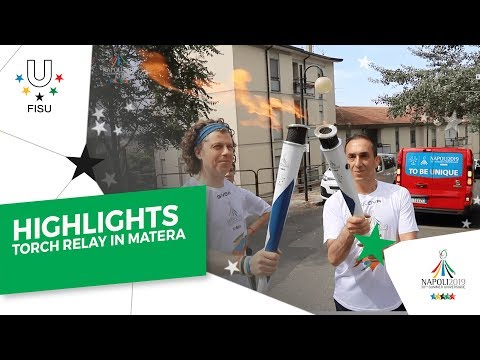 The torch of the #universiade has walked the streets of #Matera #napoli2019🔥