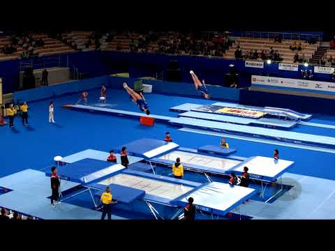 Ukraine 2 (UKR) W - 2019 Trampoline Worlds, Tokyo (JPN) - Qualification Synchro R1