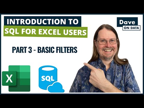 Introduction to SQL Programming for Excel Users Part 3 - Basic Filters