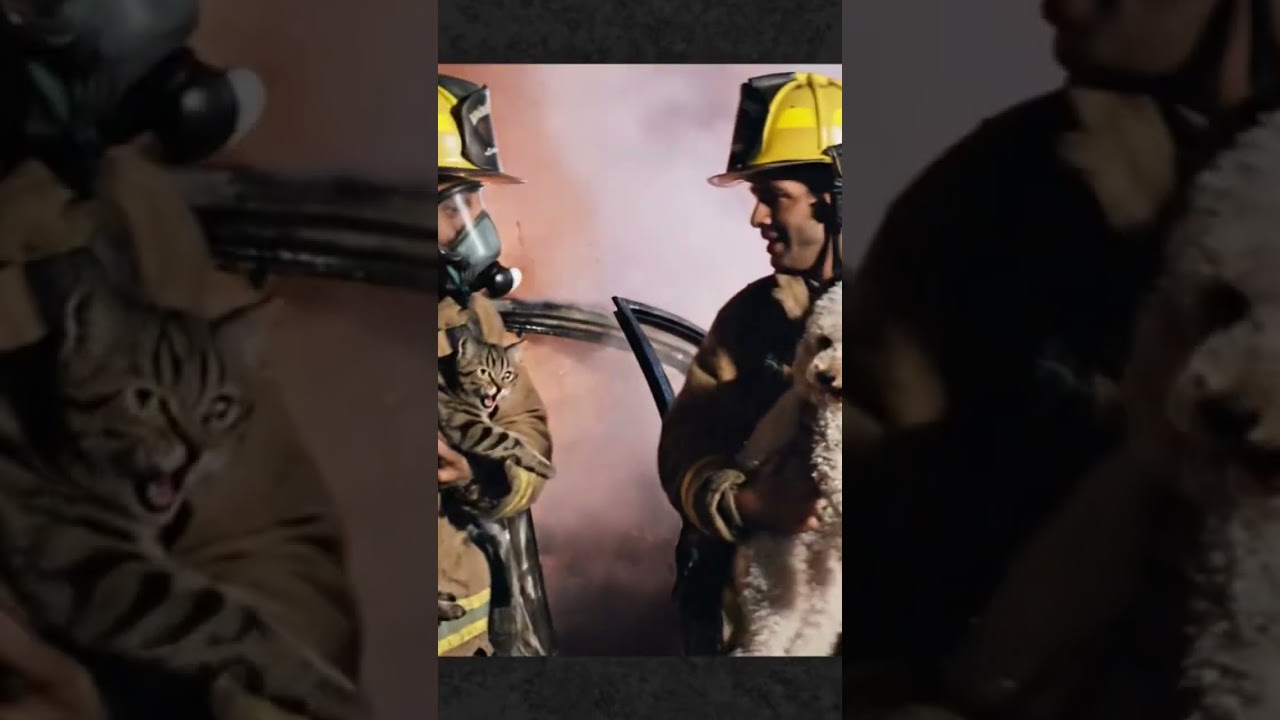 AI Fire Rescue! 🚒 #rescue #firefighters  #heroes #ai #aiart #aivideo #bravery #firefighter