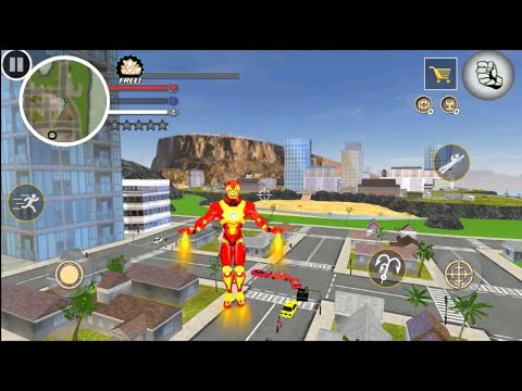 Flying Iron Rope Hero Vegas Gangster Crime City