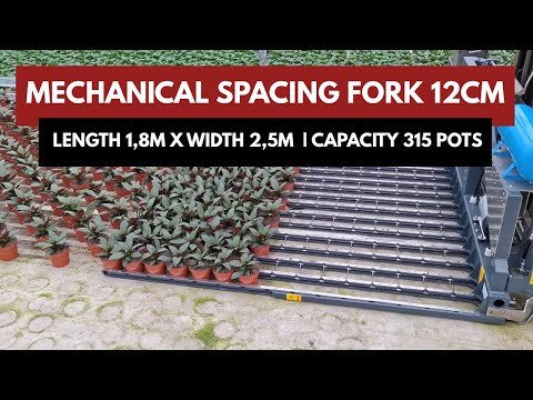 Mechanische Wijderzetvork 12 cm | Lengte 1,8 m Breedte 2,5 m | Capaciteit 315 potten
