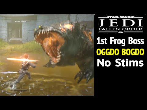 First Frog Boss (No Stims) Jedi Fallen Order: How to Defeat Oggdo Bogdo in Bogano
