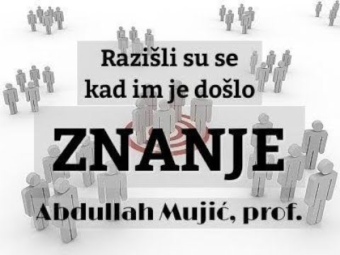 RAZIŠLI SU SE KAD IM JE DOŠLO ZNANJE |  Abdullah Mujić, prof.