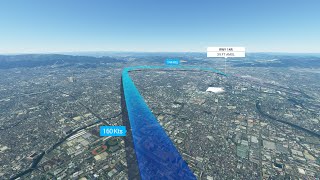 Itami Curve Landing Challenge (RJOO RWY14R, Osaka) video