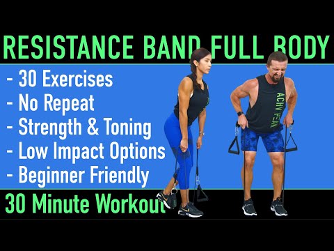 Resistance Band Full Body Workout - No Repeat Full Body Ban Workout