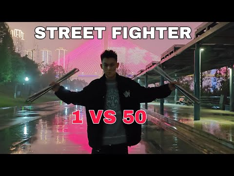 STREET FIGHTER WARRIOR OF THREE SECTION STAFF NUNCHAKU WEAPON || KUNGFU MARTIAL ARTS #nunchaku