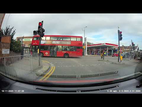 Goodmayes test route through Ilford lane at 10.44am