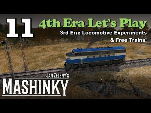 Mashinky 4th Era Let's Play #11 - 3rd Era: Locomotive Experiment Quest & Free Trains!