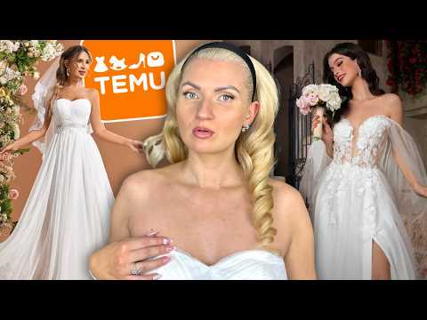 Trying CHEAPEST Wedding Dresses From TEMU *pass or trash!?*