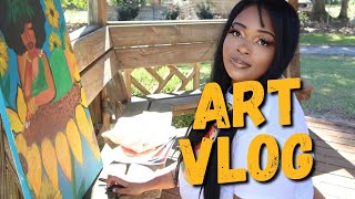 Art Vlog , A Day in my Life as a Artist ,