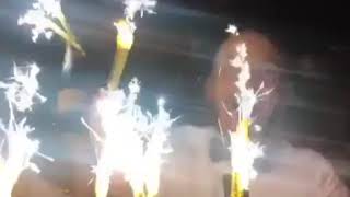 Hollywood Rythmoteque nightclub in Milan celebrates with big champagne bottles parade