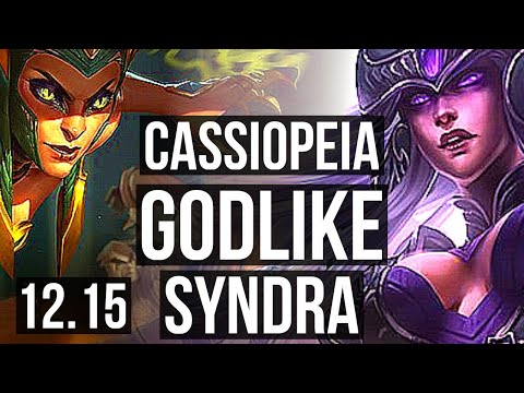 CASSIOPEIA vs SYNDRA (MID) | 7/0/8, 1000+ games, Godlike, 900K mastery | EUW Grandmaster | 12.15