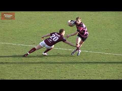 FINN RUSSELL RARE CLUB RUGBY FOOTAGE - Gala v Ayr at Netherdale 22.3.14