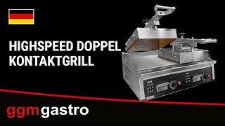 Highspeed Doppel-Kontaktgrill | Hamburger Grill - 12 kW - automatisch - Digitales Display
