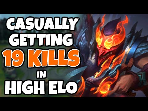 Casual 19 Kill Jhin game in High Elo (Why do I even main mid I should just main Jhin) | 12.19