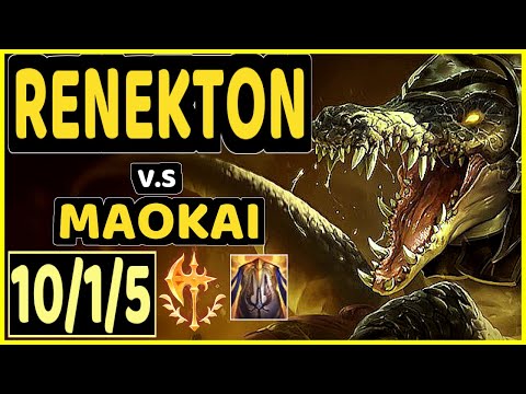 CHIPPYS (RENEKTON) vs MAOKAI - 10/1/5 KDA TOP CHALLENGER GAMEPLAY - OC