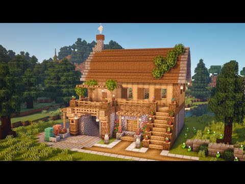 Minecraft | How to Build a Starter House with Mine Entrance | Tutorial