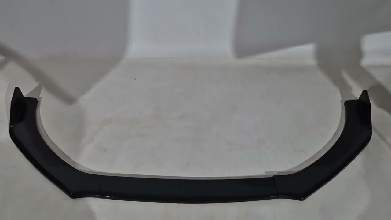 Универсальная передняя губа DPT V-2 (ABS, черный глянец) Video 1