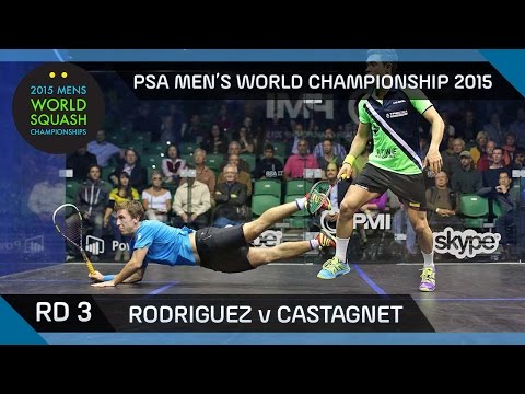 Squash: 2015 PSA Men's World Championship Rd 3 Highlights: Rodriguez v Castagnet
