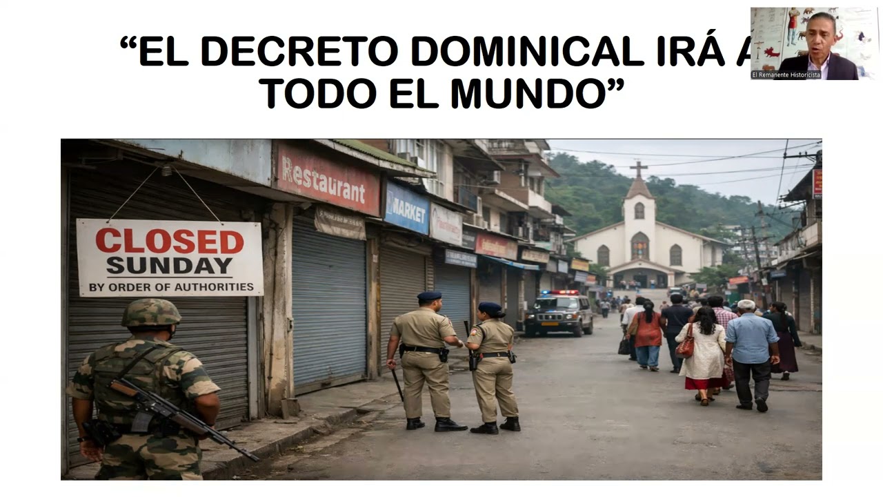 "EL DECRETO DOMINICAL IRÁ A TODO EL MUNDO". Carlos Gómez.