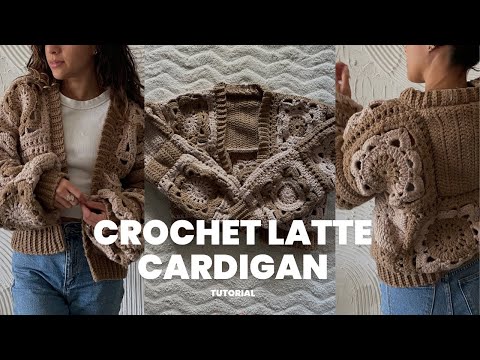 The best crochet PATCHWORK cardigan for beginners / CHUNKY granny square CARDIGAN tutorial